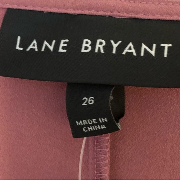 Lane Bryant V-Neck Button Tab Mauve Blouse - Picture 10 of 11